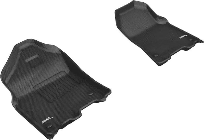 3D MAXpider 2019 2020 Dodge Ram 1500 Crew Cab Quad Cab Kagu 1st Row Floormat Black
