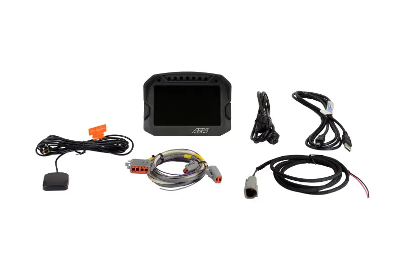 AEM CD 5LG Carbon Logging Digital Dash Display w Internal 10Hz GPS & Antenna