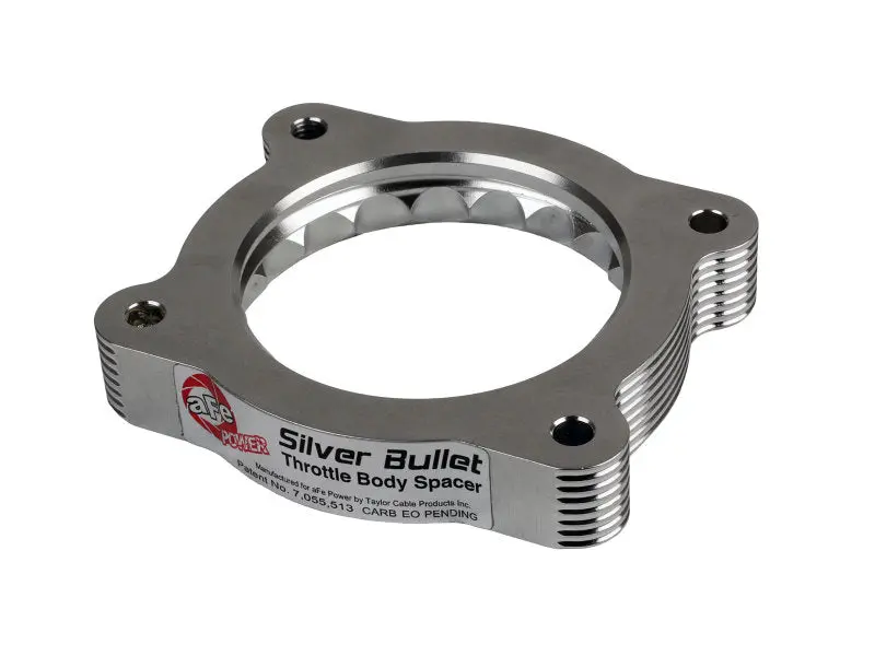 aFe 02 09 Chevrolet Trailblazer 02 09 GMC Envoy L6 4.2L Silver Bullet Throttle Body Spacer Silver