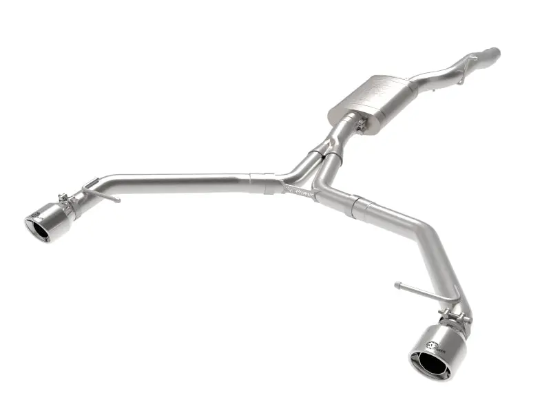 afe MACH Force Xp 13 16 Audi Allroad L4 SS Axle Back Exhaust w Polished Tips