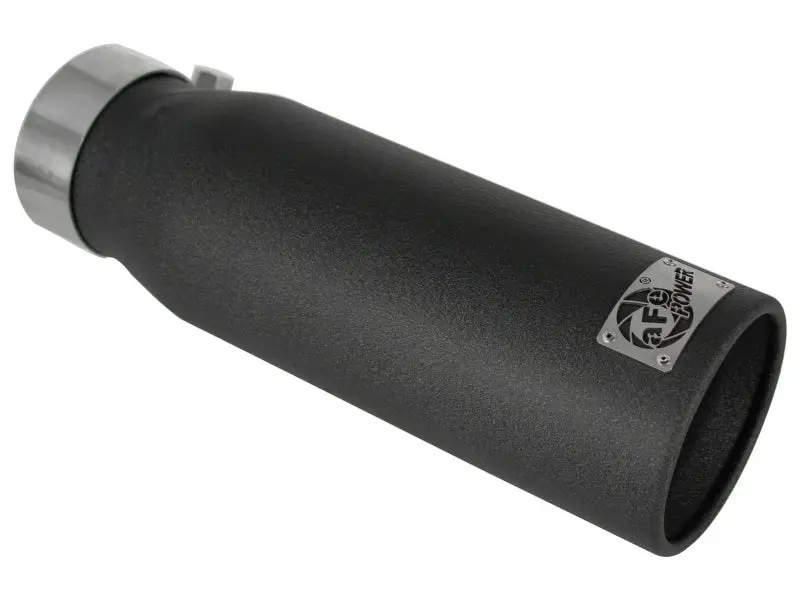 aFe MACHForce XP Exhausts Tips SS 304 EXH Tip 3in x 4Out x 12L Bolt On (blk)