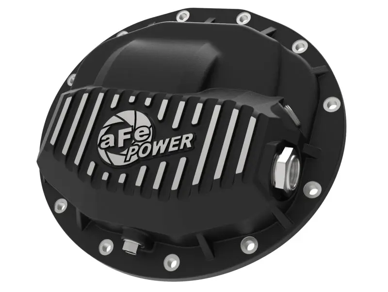 aFe Power Pro Series Rear Differential Cover Black w Machined Fins 13 18 RAM Diesel Trucks L6 6.7L