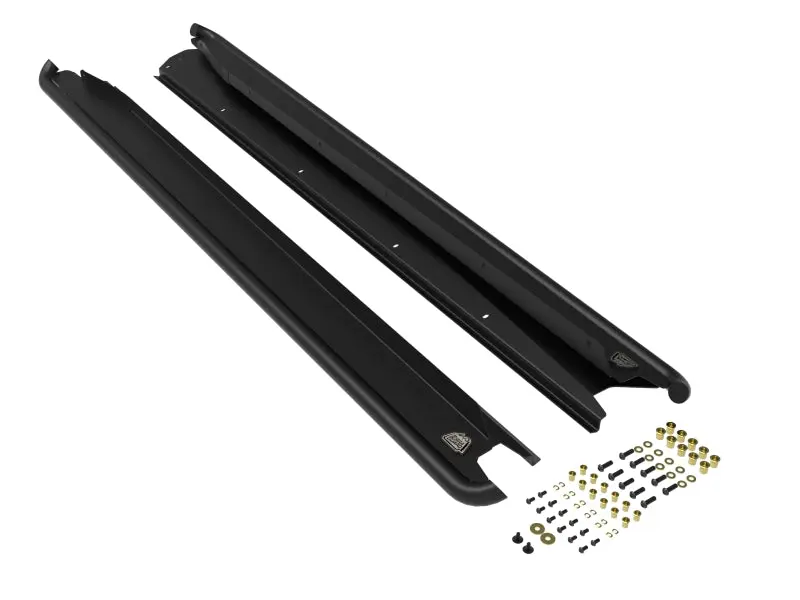 aFe POWER 20 23 Subaru Outback H4 2.4L (t) H4 2.5L Terra Guard Trail Slider Steps Black
