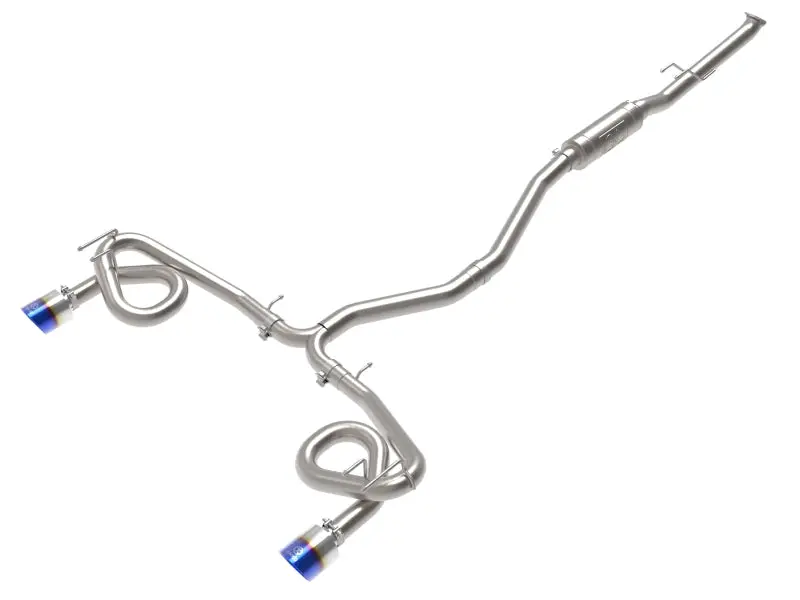 aFe POWER Takeda 22 23 Honda Civic Si I4 1.5L (t) 2.5in to 3in 304 SS CB Exhaust Blue Flame Tips