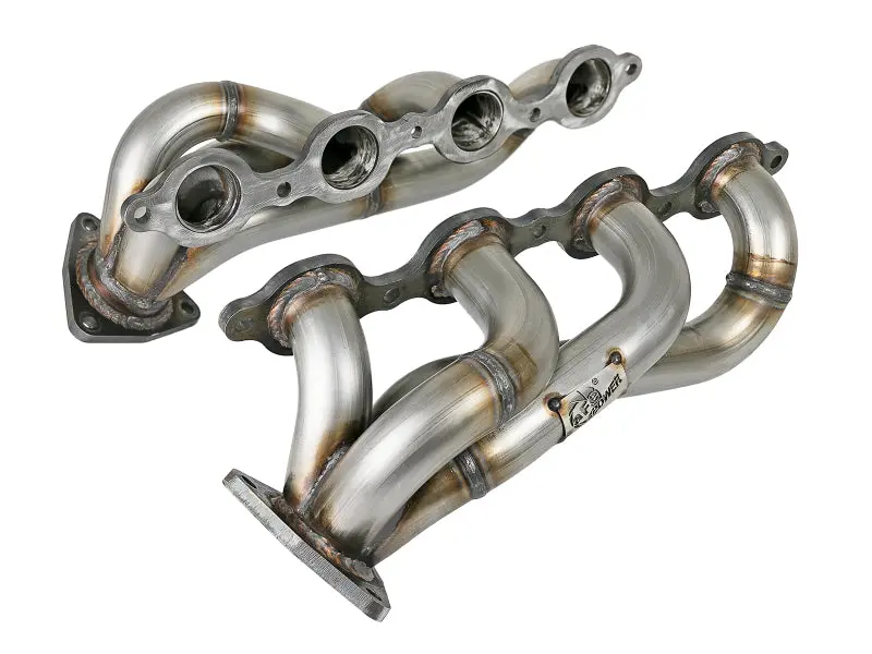 aFe Twisted Steel 1 3 4in 304SS Shorty Headers 2019 GM Silverado Sierra 1500 V8 5.3L 6.2L