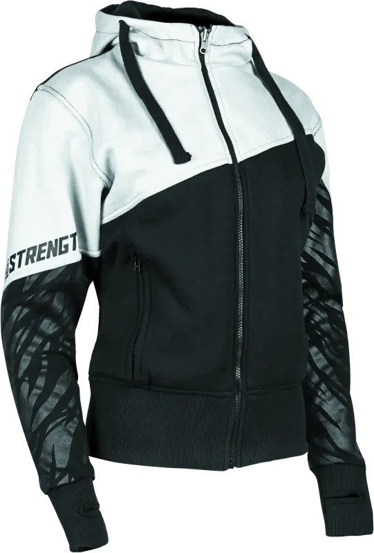 Speed and Strength Cat Outa Hell Hoody White Black Womens 2XL