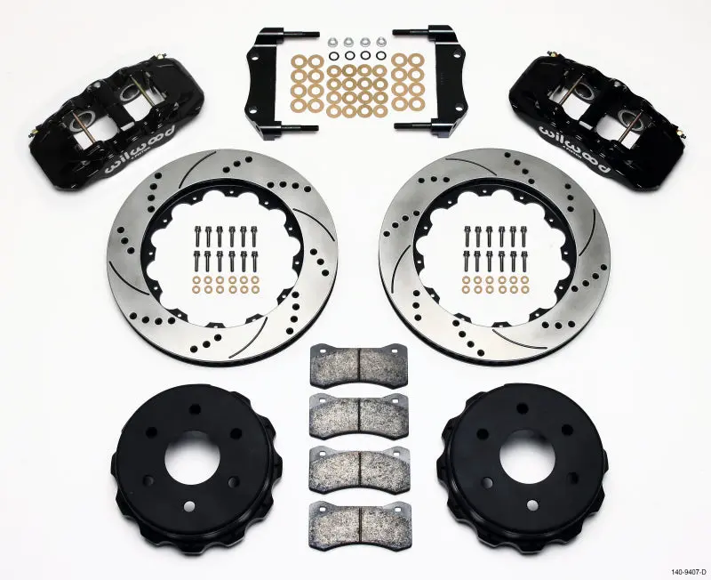 Wilwood AERO4 RearTruck Kit 14.25in Drilled 1999 2010 GM 1500 SUV 1 Piston OE Caliper