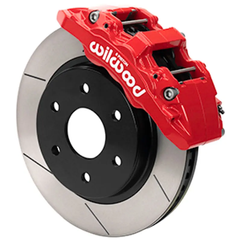Wilwood 17 20 Ford F 150 Raptor Aero6 DM Front Brake Kit Slotted Red