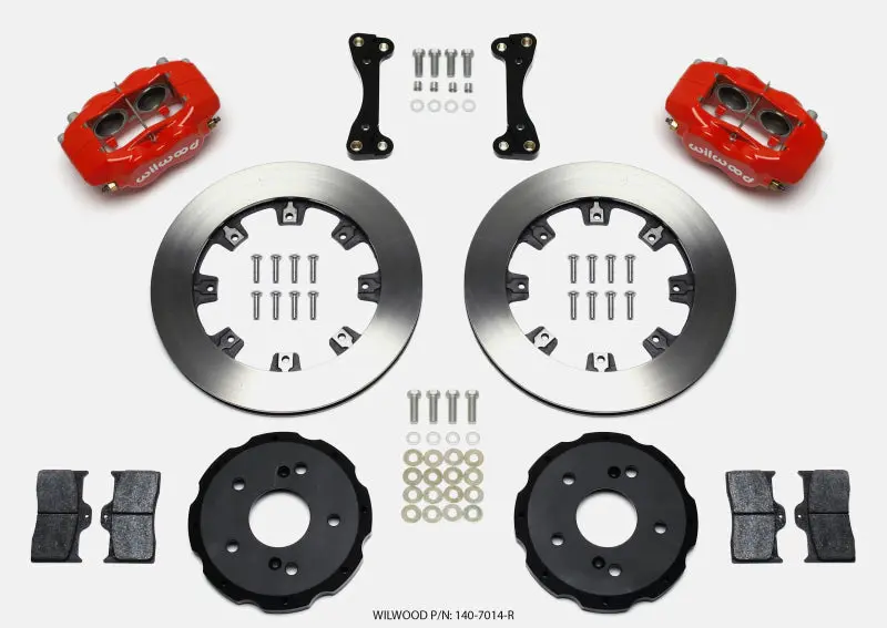 Wilwood Forged Dynalite Front Hat Kit 12.19in Red 02 06 Acura RSX 5 Lug