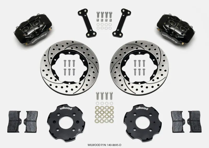 Wilwood Forged Dynalite Front Hat Kit 11.00in Drilled Integra Civic w Fac.240mm Rtr