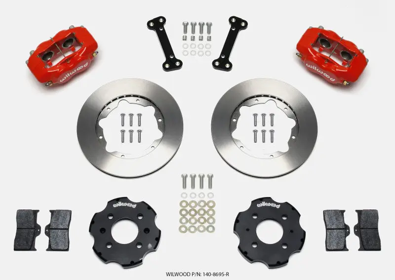 Wilwood Forged Dynalite Front Hat Kit 11.00in Red Integra Civic w Fac.240mm Rtr