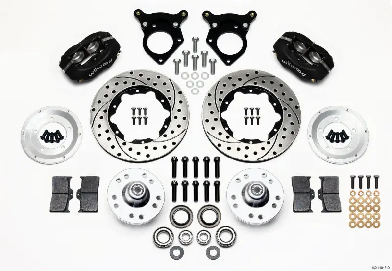 Wilwood Forged Dynalite Front Kit 11.00in Drilled 87 93 Mustang 5 Lug
