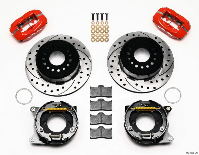 Wilwood Forged Dynalite P S P B Kit Drilled Red 2005 2014 Mustang