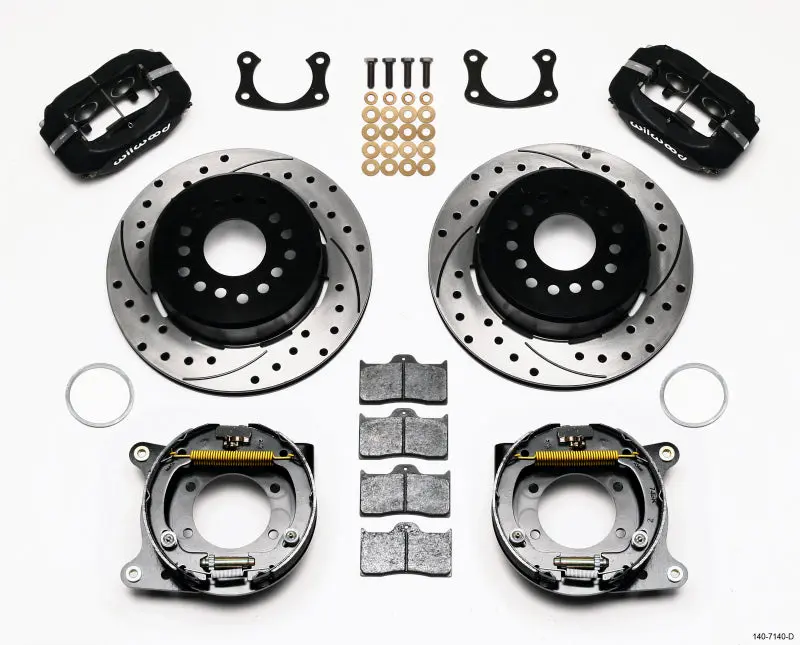 Wilwood Forged Dynalite P S Park Brake Kit Drilled New Big Ford 2.50in Offset