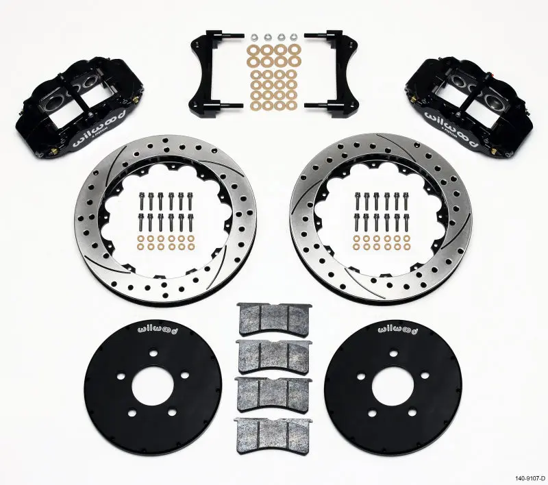 Wilwood Narrow Superlite 6R Front Hat Kit 12.88in Drilled 1994 2004 Mustang
