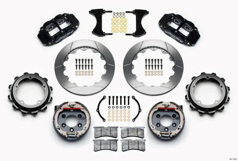 Wilwood Narrow Superlite 4R Rear P Brk Kit 12.88in Strange Eng Floater 3.49in Offset