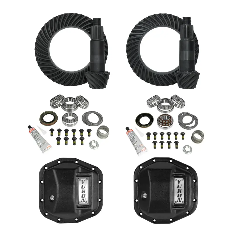 Yukon Stage 2 Jeep JL JT Re Gear Kit w Covers & D44 Front & Rear 5.13 Ratio Yukon Gear u0026 Axle